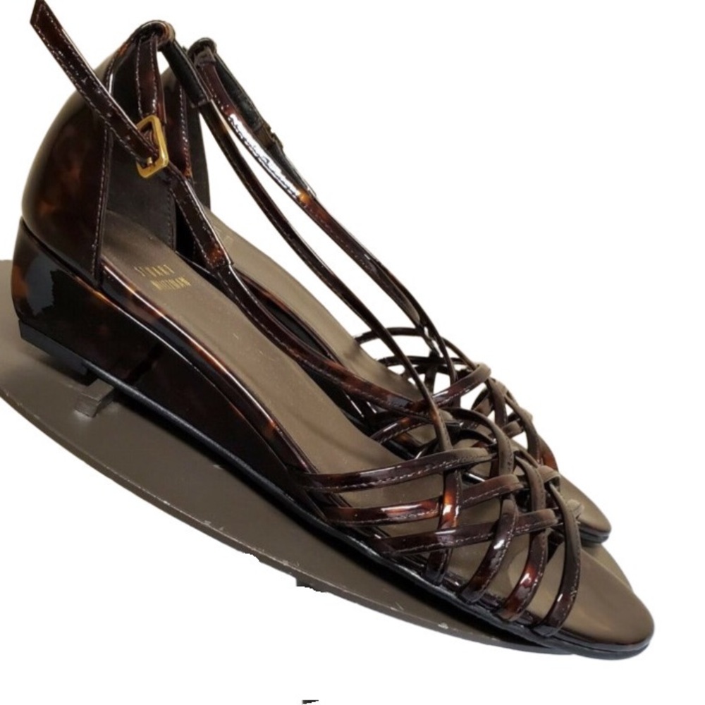 Stuart Weitzman Patent Leather Strappy Sandals